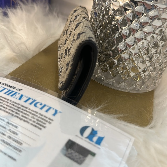 Louis Vuitton Monogram Navy Mini Lin 4 Key Case with COA - Picture 5 of 7